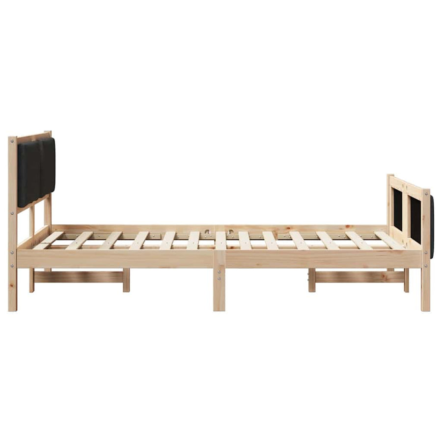 Bedframe met hoofdeinde Zwart 120 x 190 cm Stof