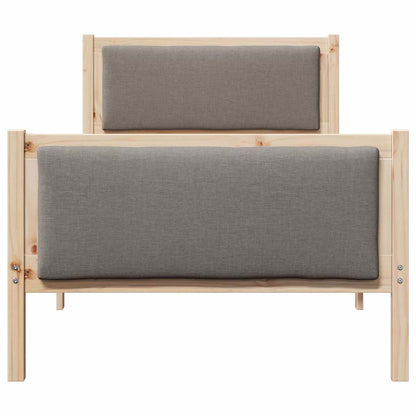Bedframe met hoofdeinde Taupe 100 x 200 cm Stof