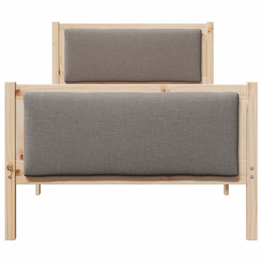 Bedframe met hoofdeinde Taupe 100 x 200 cm Stof