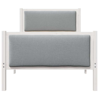 Bedframe met hoofdeinde Lichtgrijs 100 x 200 cm Stof