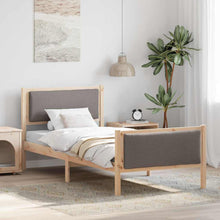 Bedframe met hoofdeinde Taupe 90 x 200 cm Stof