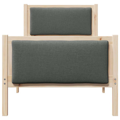 Bedframe met hoofdeinde Donkergrijs 80 x 200 cm Stof