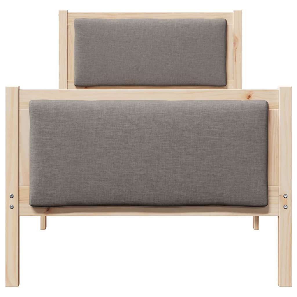 Bedframe met hoofdeinde Taupe 80 x 200 cm Stof