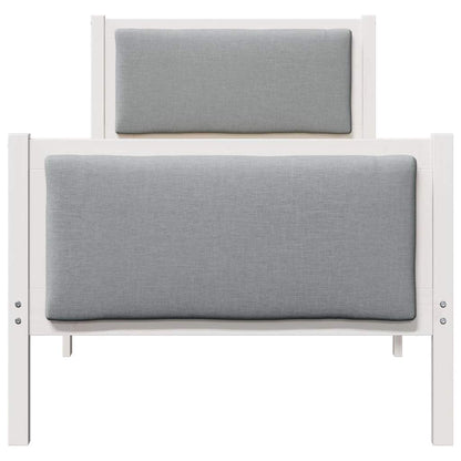 Bedframe met hoofdeinde Lichtgrijs 80 x 200 cm Stof
