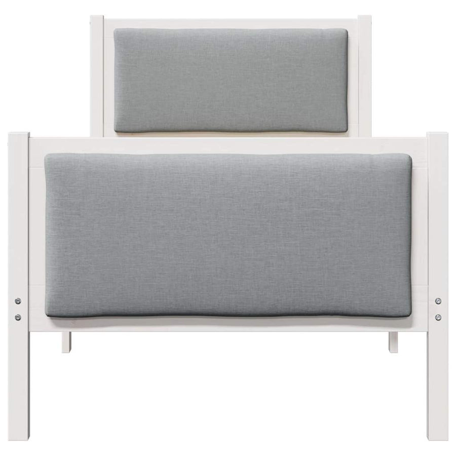 Bedframe met hoofdeinde Lichtgrijs 80 x 200 cm Stof