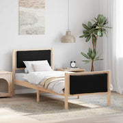 Bedframe 75 x 190 cm zwart stof
