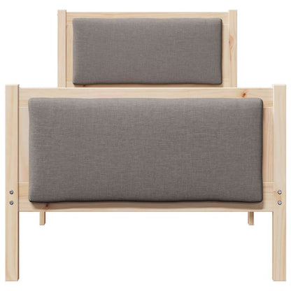 Bedframe met hoofdeinde Taupe 75 x 190 cm Stof