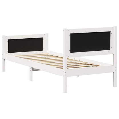Bedframe met hoofdeinde Lichtgrijs 75 x 190 cm Stof