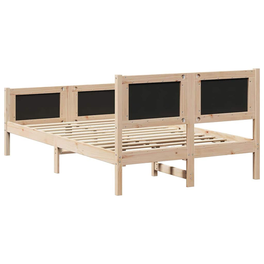 Bedframe met hoofdeinde Donkergrijs 120 x 200 cm Stof
