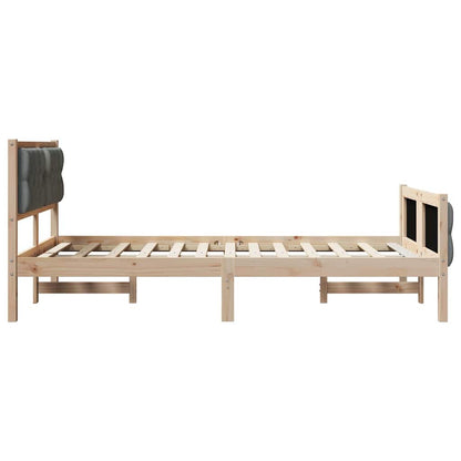 Bedframe met hoofdeinde Donkergrijs 120 x 200 cm Stof