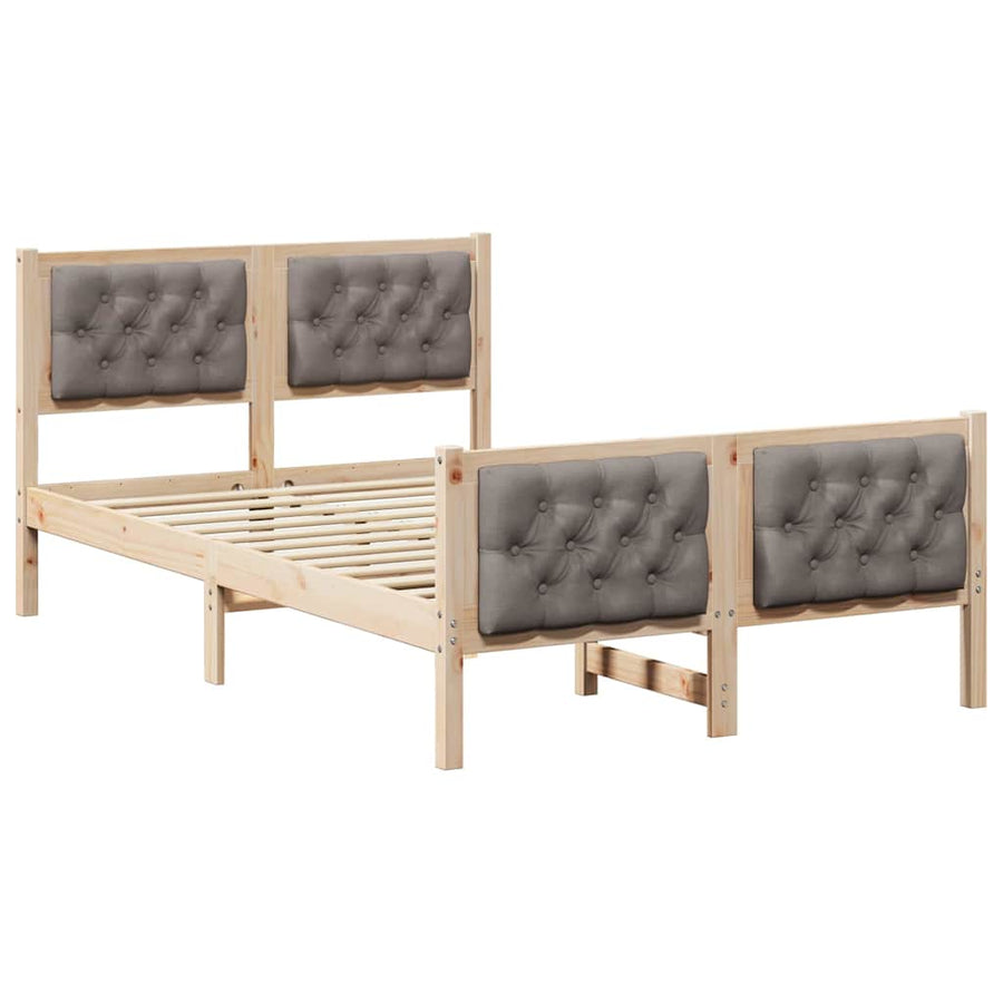 Bedframe met hoofdeinde Taupe 120 x 200 cm Stof