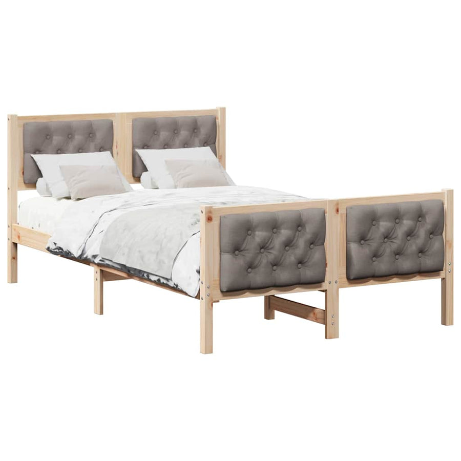Bedframe met hoofdeinde Taupe 120 x 200 cm Stof