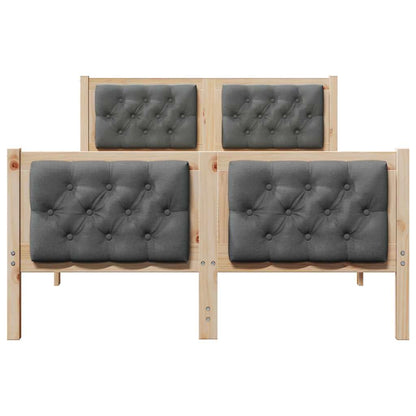 Bedframe Donkergrijs 135 x 190 cm Massief grenenhout