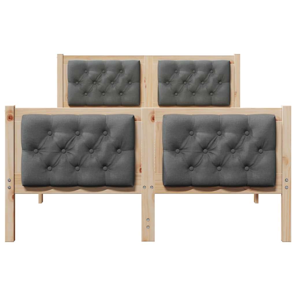 Bedframe met hoofdeinde Donkergrijs 120 x 190 cm Stof