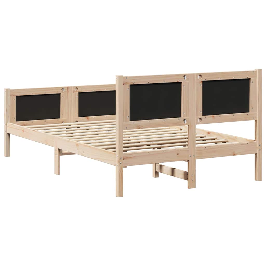 Bedframe met hoofdeinde Zwart 120 x 190 cm Stof