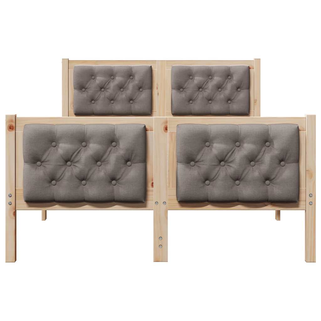 Bedframe met hoofdeinde Taupe 120 x 190 cm Stof