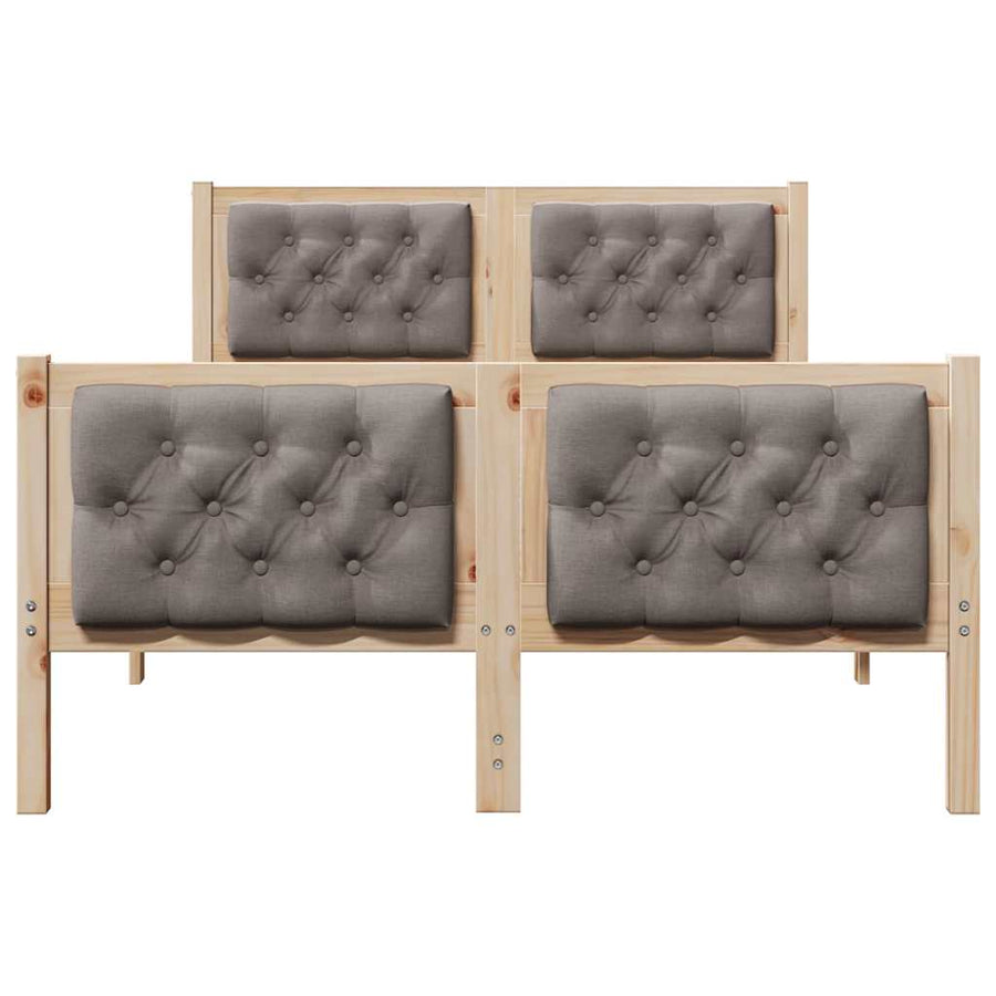 Bedframe met hoofdeinde Taupe 120 x 190 cm Stof