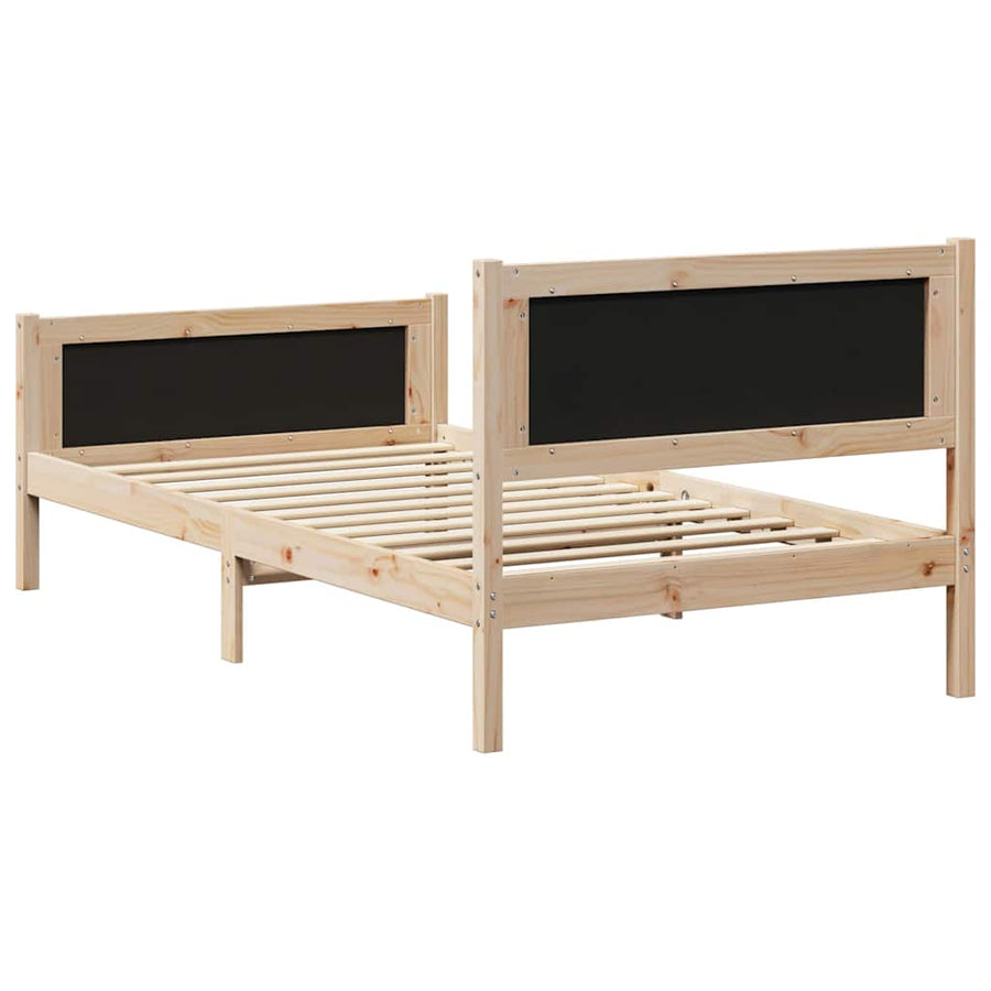 Bedframe met hoofdeinde Lichtgrijs 100 x 200 cm Stof