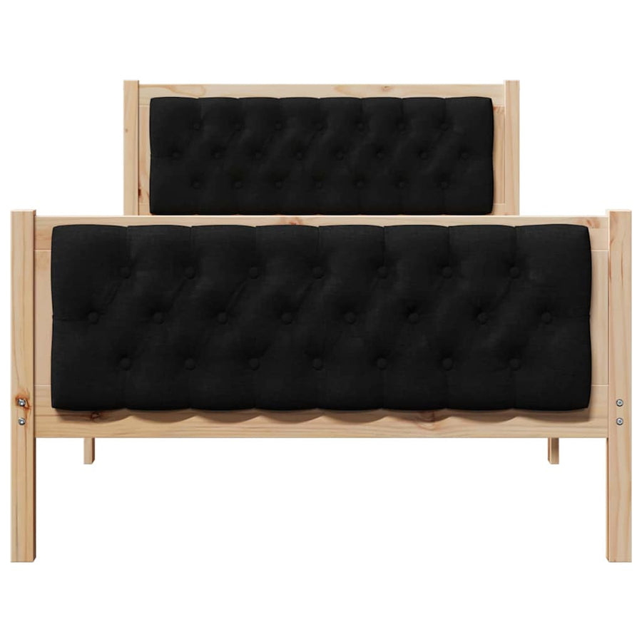 Bedframe met hoofdeinde Zwart 100 x 200 cm Stof