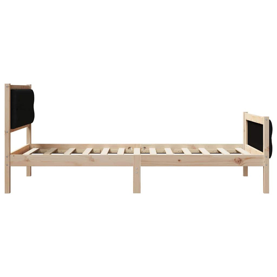 Bedframe met hoofdeinde Zwart 100 x 200 cm Stof