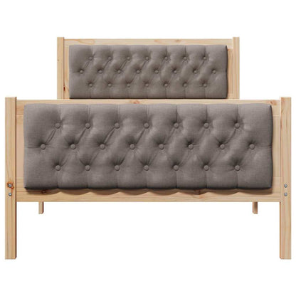 Bedframe met hoofdeinde Taupe 100 x 200 cm Stof