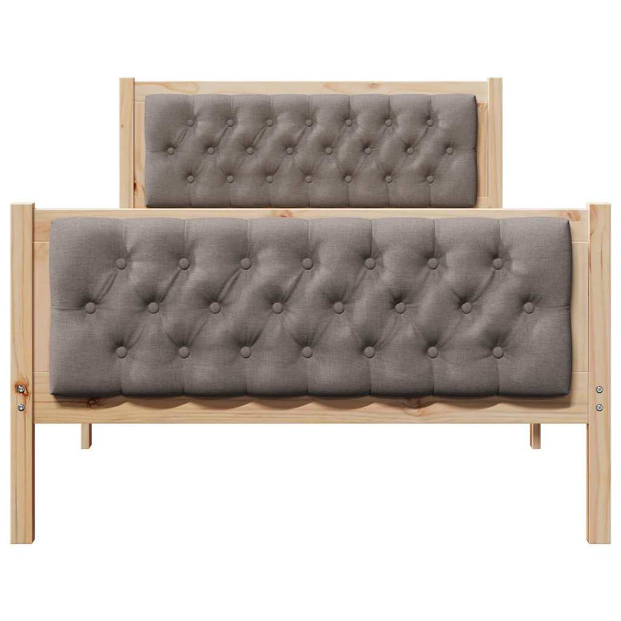 Bedframe met hoofdeinde Taupe 100 x 200 cm Stof