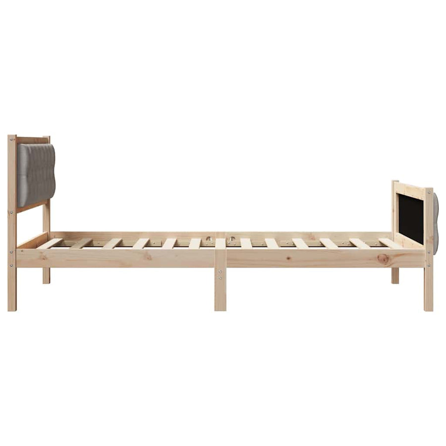 Bedframe met hoofdeinde Taupe 100 x 200 cm Stof