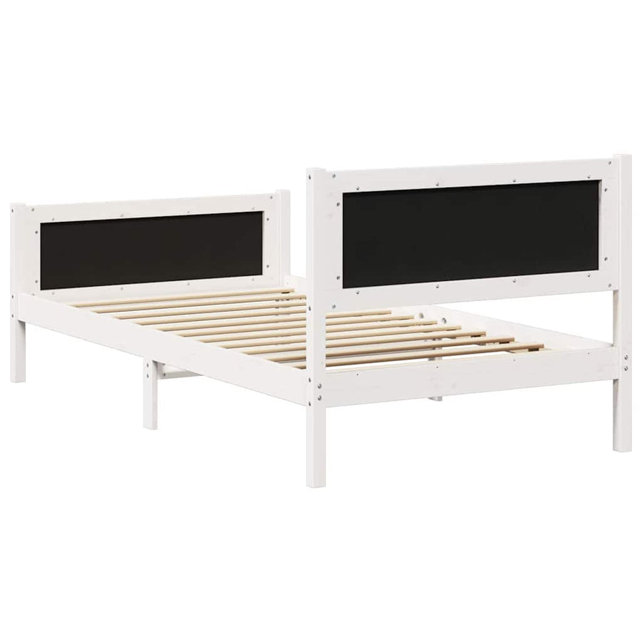 Bedframe met hoofdeinde Lichtgrijs 100 x 200 cm Stof