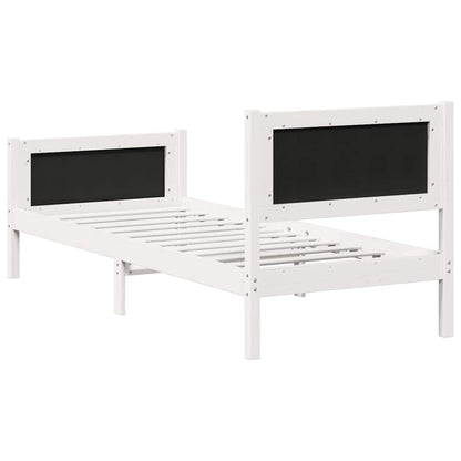 Bedframe met hoofdeinde Lichtgrijs 75 x 190 cm Stof