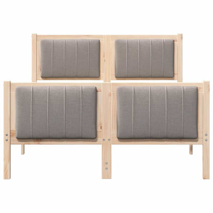 Bedframe Bruin en taupe 120 x 200 cm Massief grenenhout