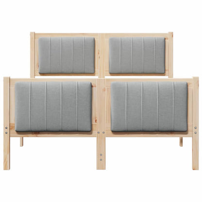 Bedframe Bruin en lichtgrijs 120 x 190 cm Massief grenenhout