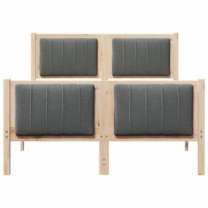 Bedframe Bruin en donkergrijs 120 x 190 cm Massief grenenhout