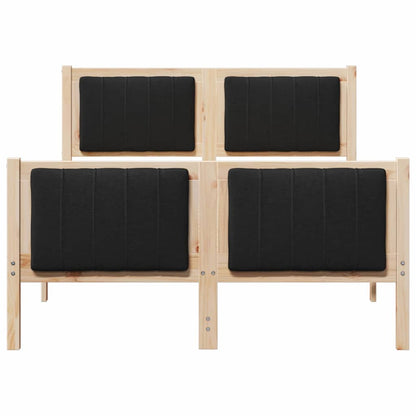 Bedframe Bruin en zwart 120 x 190 cm Massief grenenhout