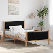 Bedframe 100x200 cm massief grenenhout bruin zwart