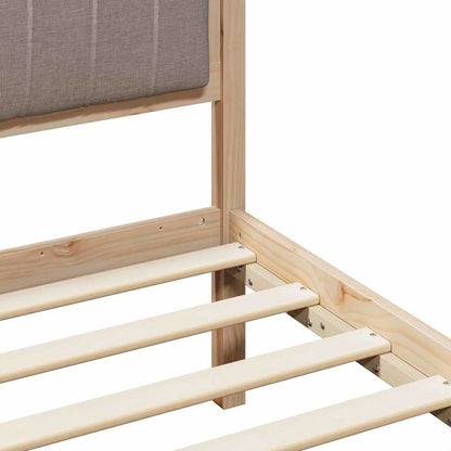 Bedframe Bruin en taupe 100 x 200 cm Massief grenenhout