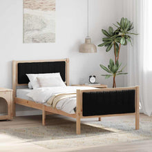 Bedframe Bruin en zwart 90 x 200 cm Massief grenenhout
