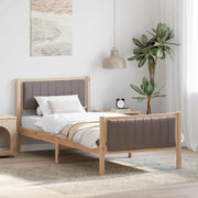 Bedframe 90x200 cm massief grenenhout bruin taupe