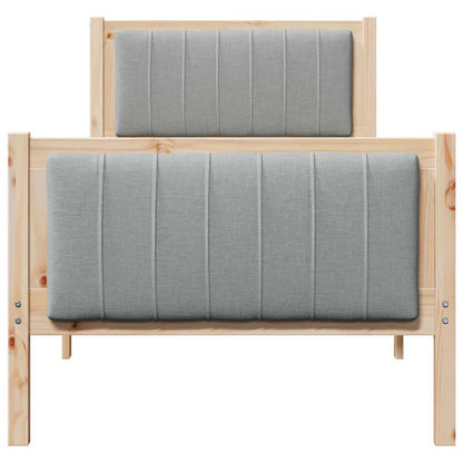 Bedframe Bruin en lichtgrijs 80 x 200 cm Massief grenenhout