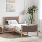 Bedframe 90x190 cm massief grenenhout bruin taupe