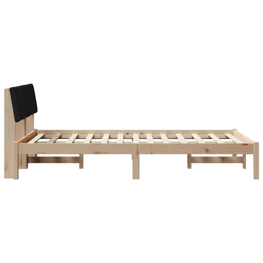 Bedframe Bruin en zwart 120 x 200 cm Massief grenenhout