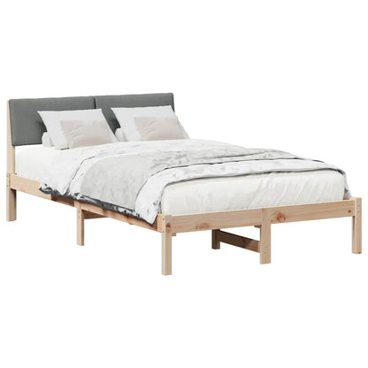 Bedframe Bruin en donkergrijs 120 x 190 cm Massief grenenhout