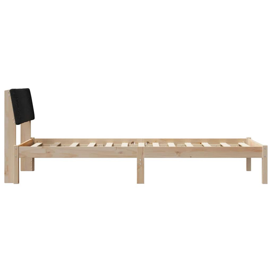 Bedframe Bruin en zwart 100 x 200 cm Massief grenenhout