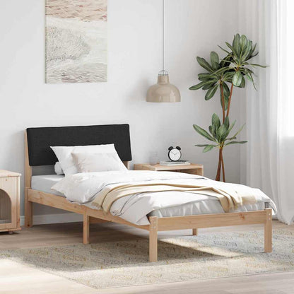 Bedframe Bruin en zwart 90 x 190 cm Massief grenenhout