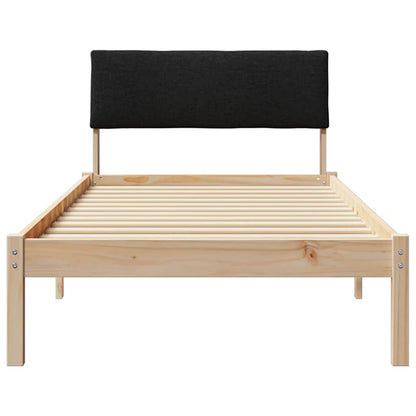Bedframe Bruin en zwart 90 x 190 cm Massief grenenhout