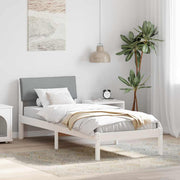 Bedframe massief grenenhout wit lichtgrijs 75 x 190 cm