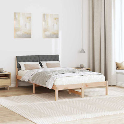 Bedframe Bruin en donkergrijs 120 x 190 cm Massief grenenhout