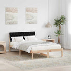 Bedframe 120 x 190 cm massief grenenhout bruin zwart