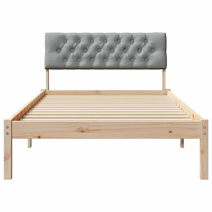 Bedframe Bruin en lichtgrijs 100 x 200 cm Massief grenenhout