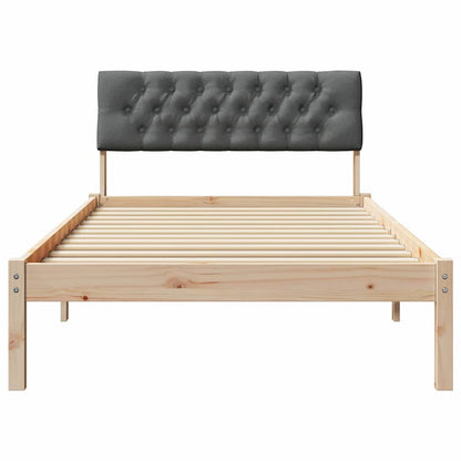 Bedframe Bruin en donkergrijs 100 x 200 cm Massief grenenhout