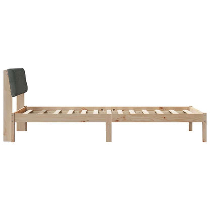 Bedframe Bruin en donkergrijs 100 x 200 cm Massief grenenhout